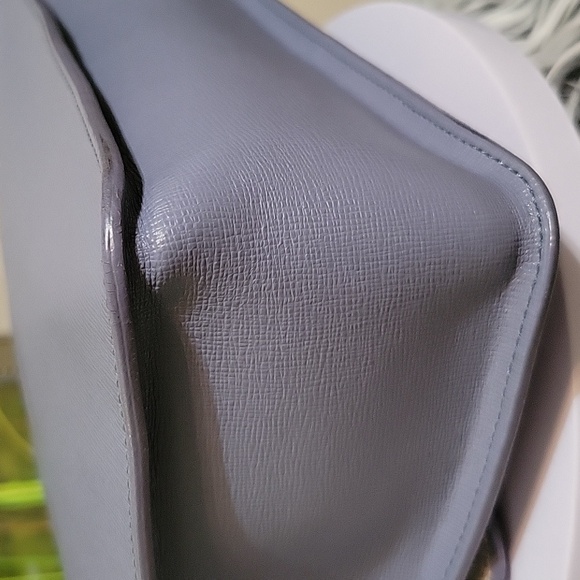 Furla Metropolis Studded Leather Flap Crossbody Bag in Periwinkle Blue – Leather - Picture 10 of 14